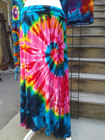Hippie Rainbow Maxi Skirt