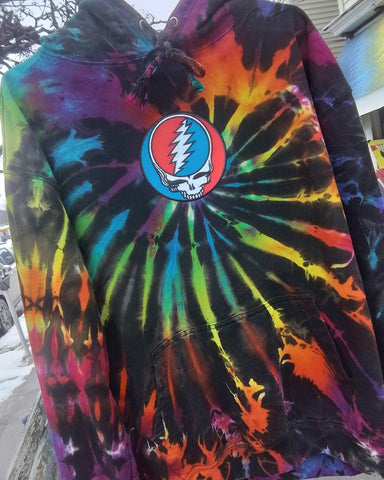 Steal Your Face Embroidered Reverse Dyed Hoodie