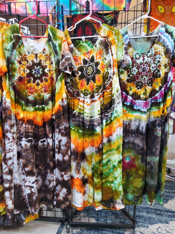 Autumn color mandala 2-Pocket Rainbow Farmers Dress