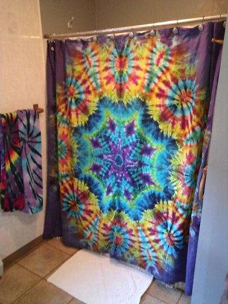 Tie-Dyed Shower Curtain