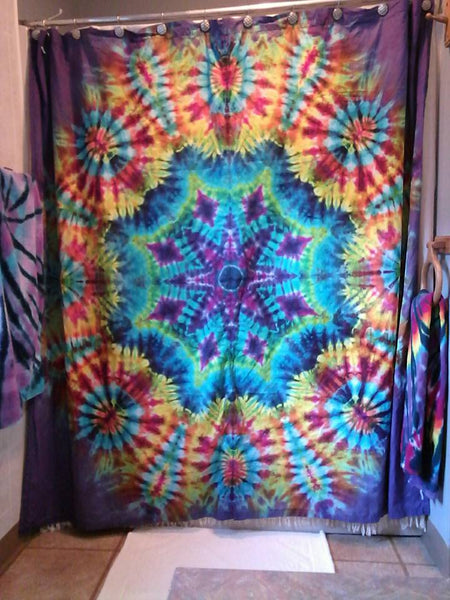 Tie-Dyed Shower Curtain