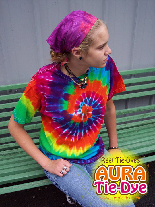 Short Sleeve Rainbow Spiral Tie-Dye – Cashapp